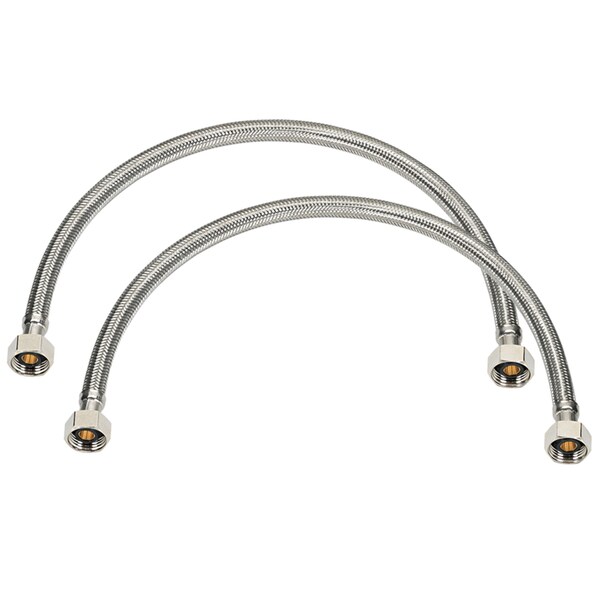 Homewerks 1/2 in. FIP X 1/2 in. D FIP 20 in. Braided Stainless Steel Supply Line 7223-20-12-1BG2 - main